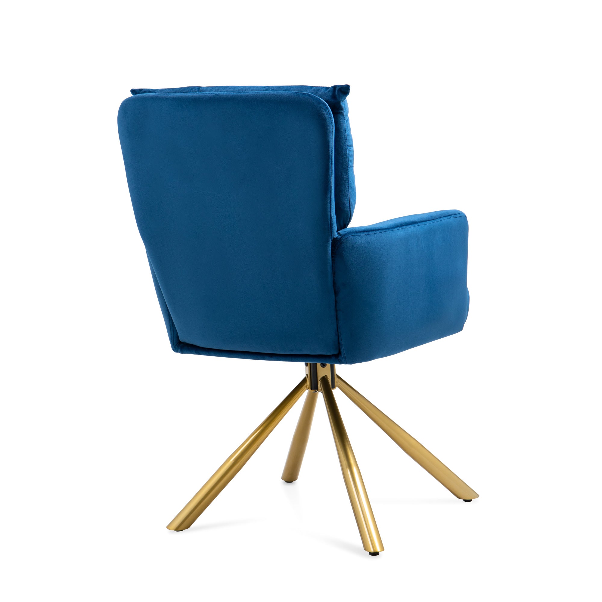 Dark Blue Velvet Contemporary High-Back Upholstered Swivel Accent Chair Dark Blue Velvet Contemporary High-Back Upholstered Swivel Accent Chair